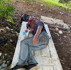 helping another homeless person